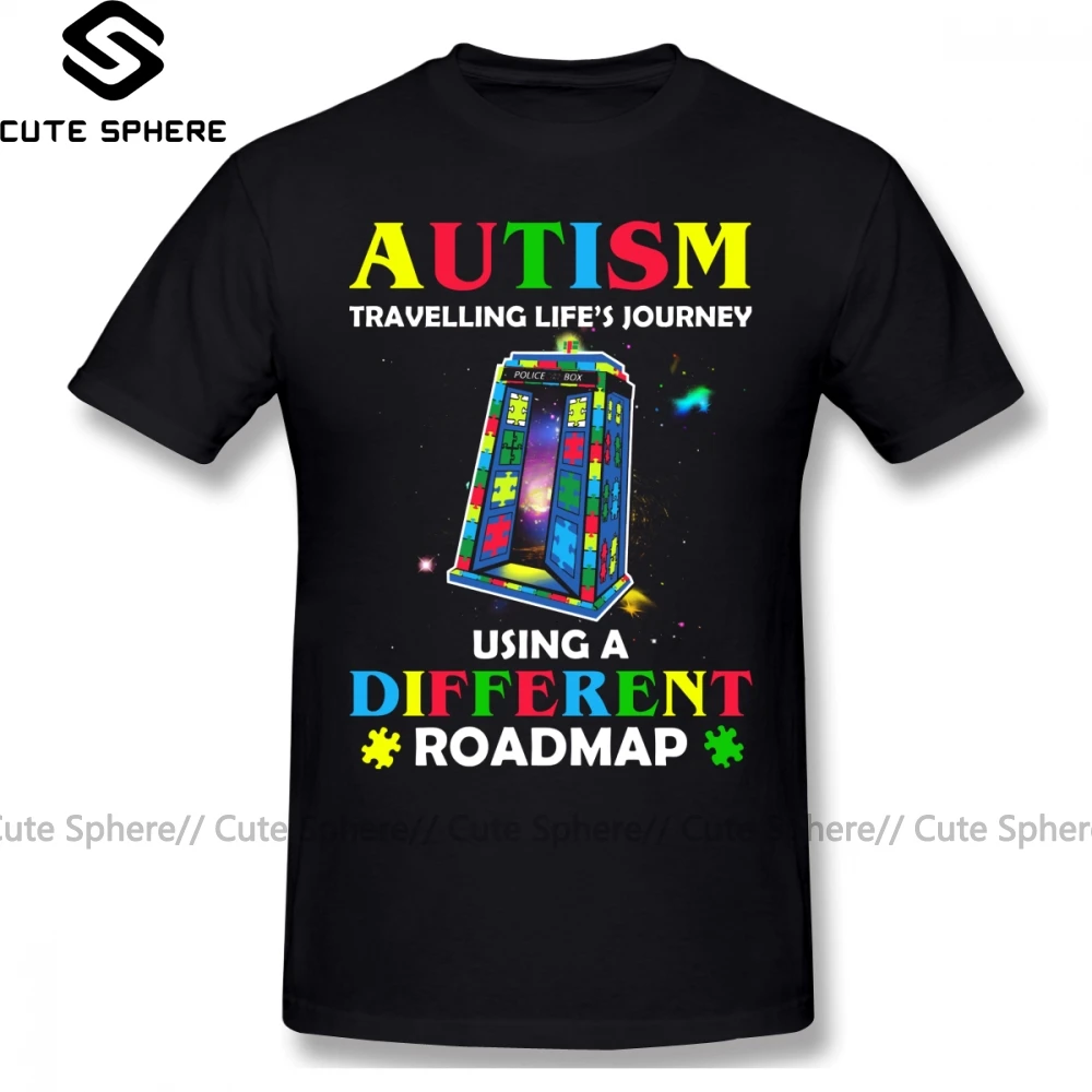 Autism T Shirt Autism Shirt Traveling Life S Journey Using A Different Roadmap T-Shirt Short Sleeve Fashion Tee Shirt Tshirt