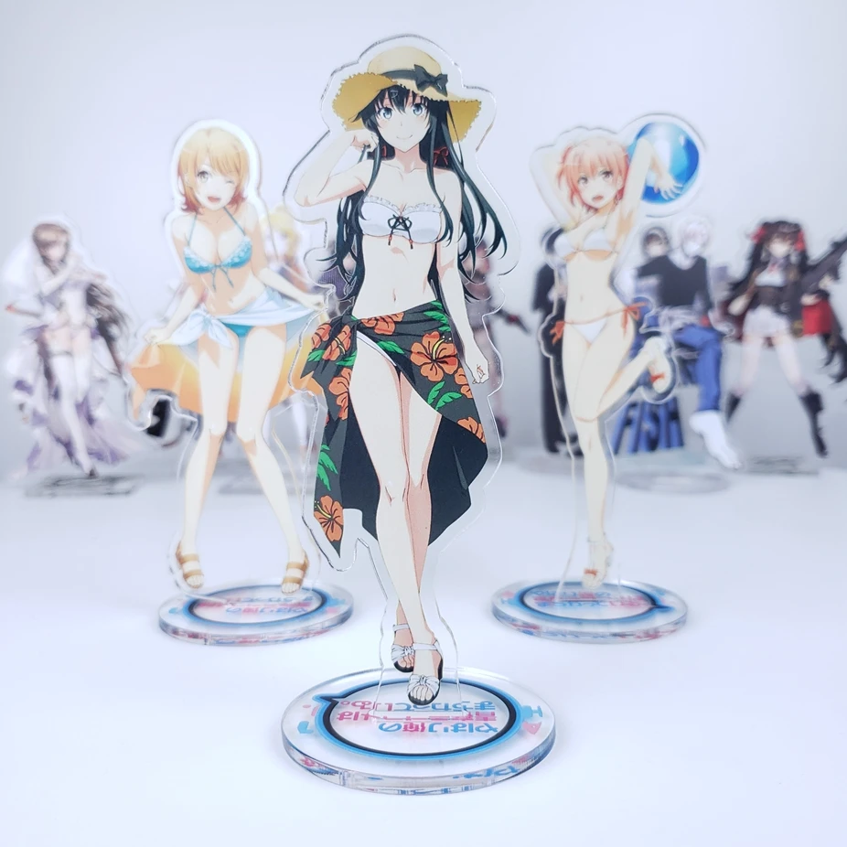 

Japan Anime My Teen Romantic Comedy SNAFU Yuigahama Yukino Yukinoshita Cosplay Acrylic Stand Figure Model Plate Desk Decor Gifts