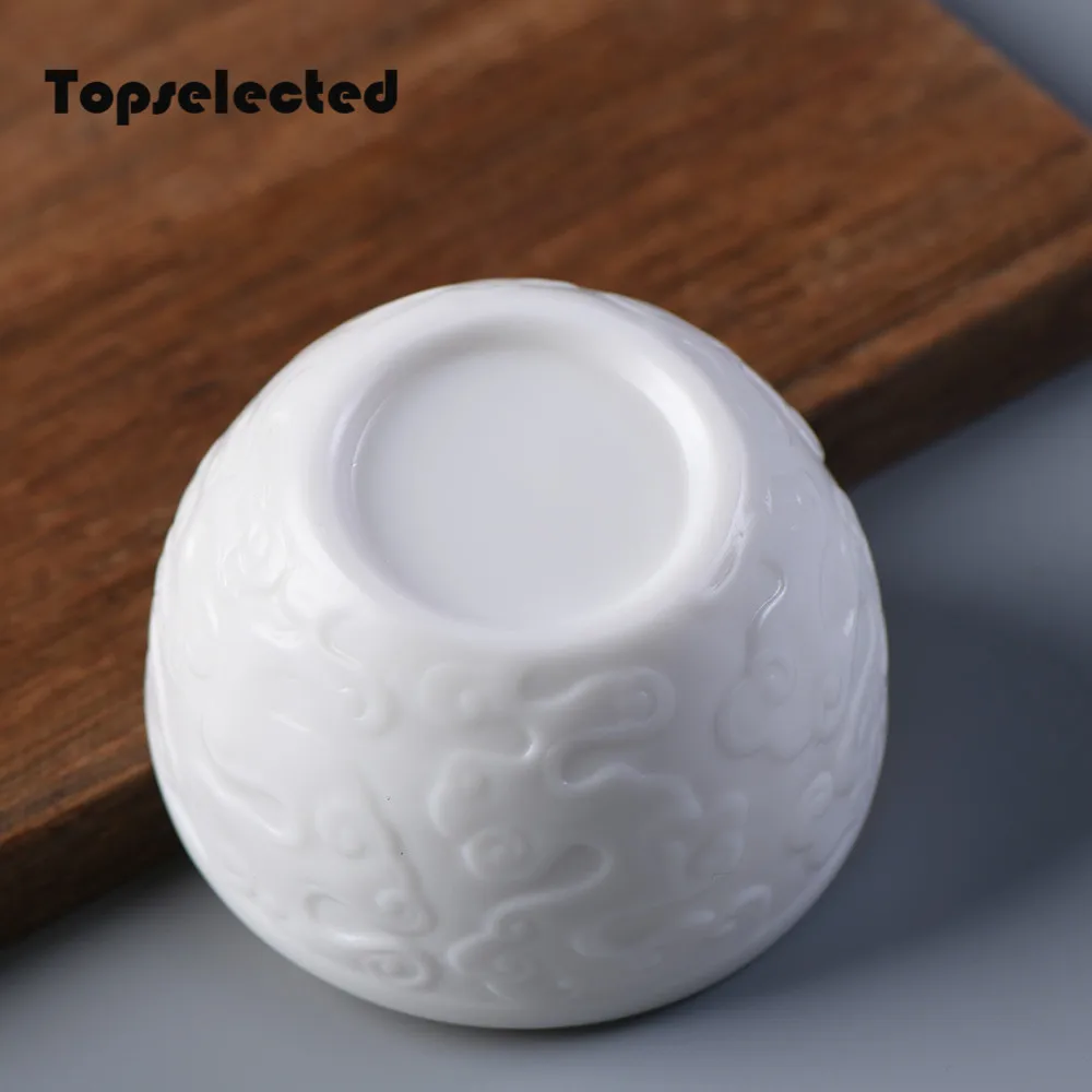 Чайный набор кунг-фу Porcelana чайные сервизы фарфоровые чайные чашки с рельефом