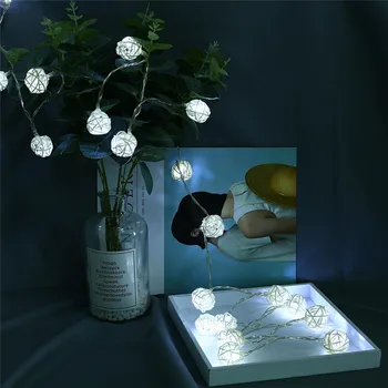 

8 Lighting Modes 20 LED String Lights Battery Ball Garland Light Remote Control String Lights Decor Luces Led Decoracion 40AUG01