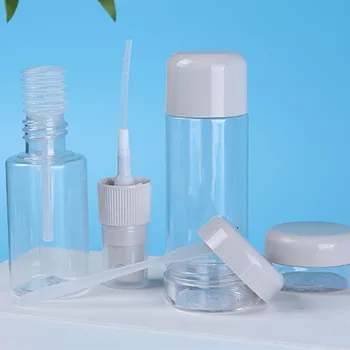 

8pcs Pipette Portable PVC Non Toxic Lotion Empty Home Transparent Refillable Spray Container Cream Box Mini Travel Bottle Set