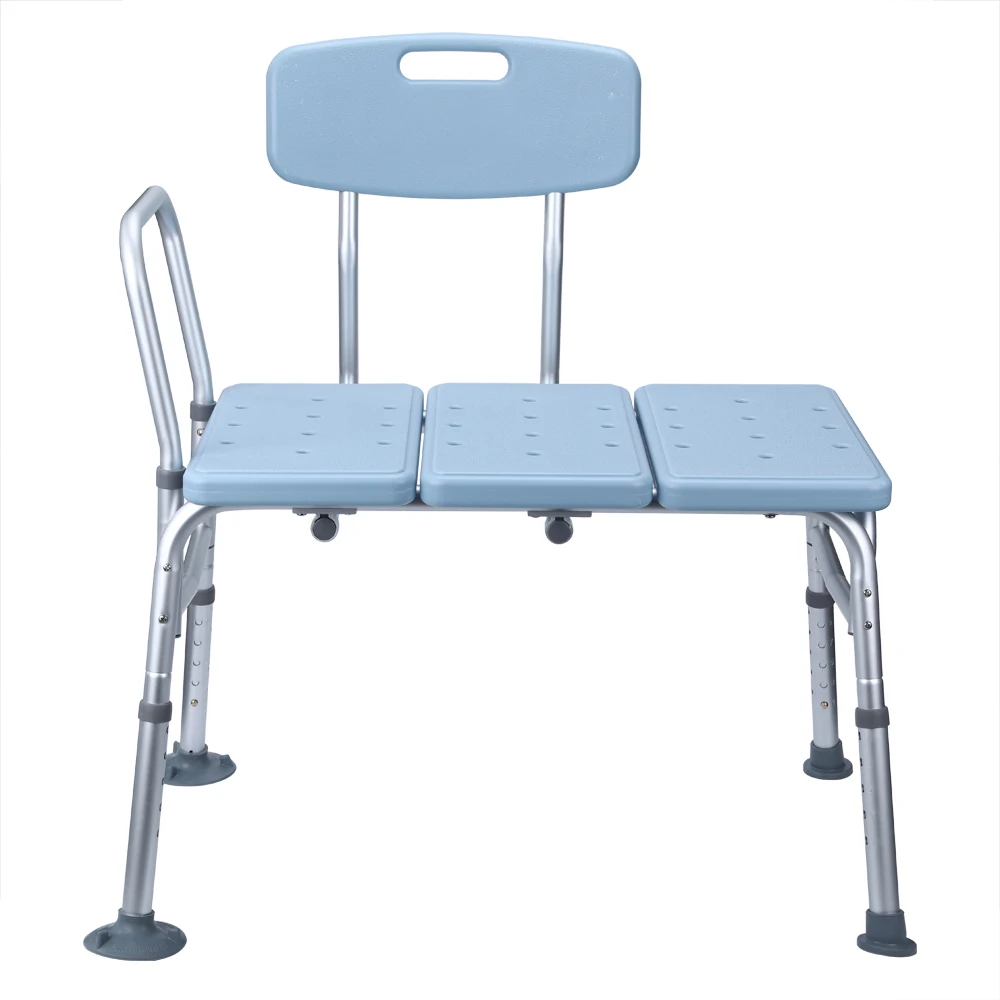 

Bath Chair Aluminium Alloy Bath Chair Transfer Bench FCH Medical Bathroom Safety Shower Tub with Back & Handle Blue