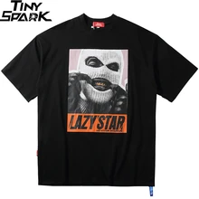 Boy Hip Hop T Shirt erkek 2020 Streetwear Harajuku maskeli adam baskı T Shirt kısa kollu pamuklu günlük T Shirt siyah artı boyutu