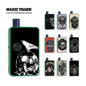 

Magic Shark 2.5D Stereo Motorcycle Evil Skull Punk PVC Sticker Case Skin Cover Film for Asvape MICRO ELF