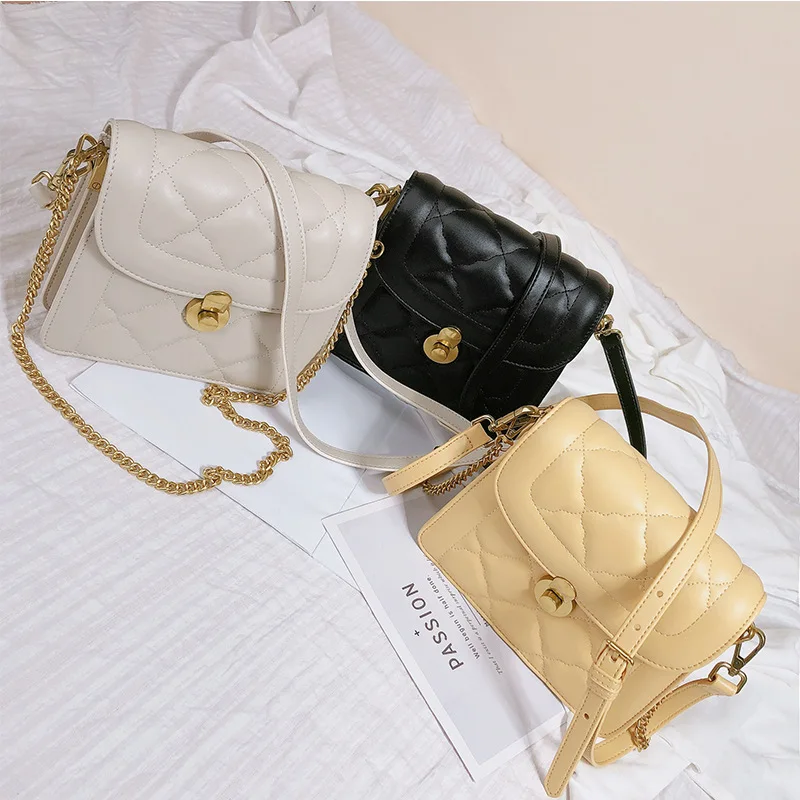 

Women PU Leather Handbag Messenger Bag Chain Flaps High Quality Small Square Bag Female Fashion Handbags