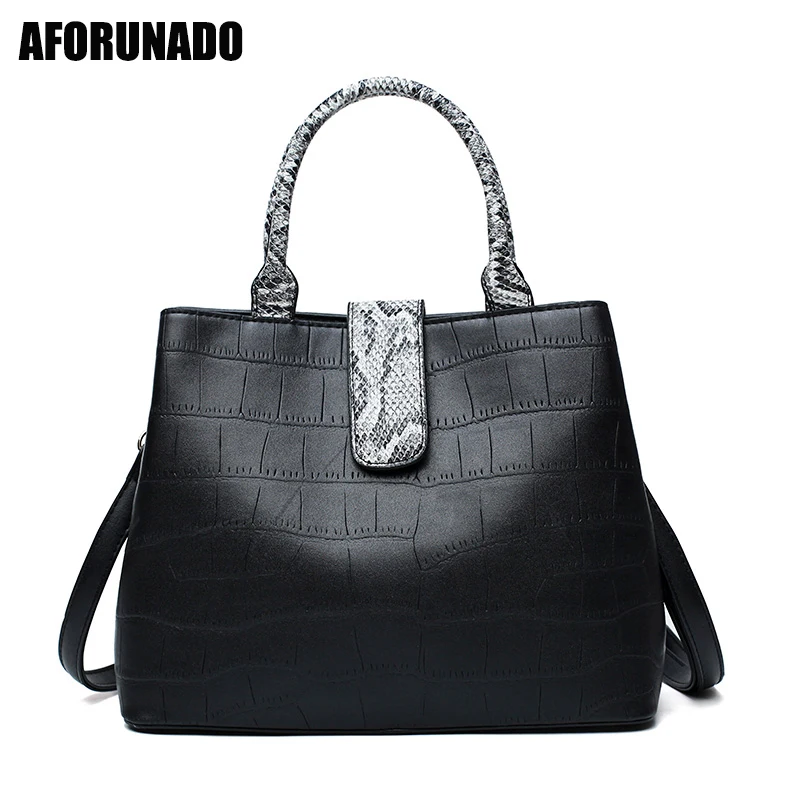 

Luxury Handbag Women Bags Designer Fashion Stone Pattern Large Shoulder Bags High Quality Tote Crossbody Bags For Women 2019