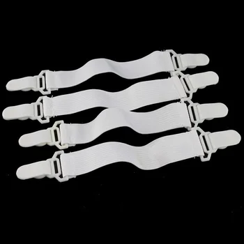 

4Pcs/Set Nylon Elastic Cloth Belt Fasteners Set Home Adjustable Bed Sheet Cord Hook Loop Straps Holder/Strap/Suspender/Gripper