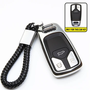 

TPU Car Key Cover with Key Ring For Audi A4 A5 S4 S5 B9 8W Q7 4M Q5 TT TTS RS Coupe Roadster 8S New A4L Allroad A6L QT S7 Q3 A3
