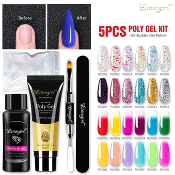 

Limegirl Manicure Solid Extended Glue Poly gel For Nails Set Extended Glue Crystal Manicure Painless Model Extended Glue Set