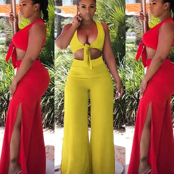 

Spring Summer Women Two Piece Set Top and Pants Plus Size Outfits Tracksuit Sweatsuit Outfit Solid Loose Long Trousers Sets