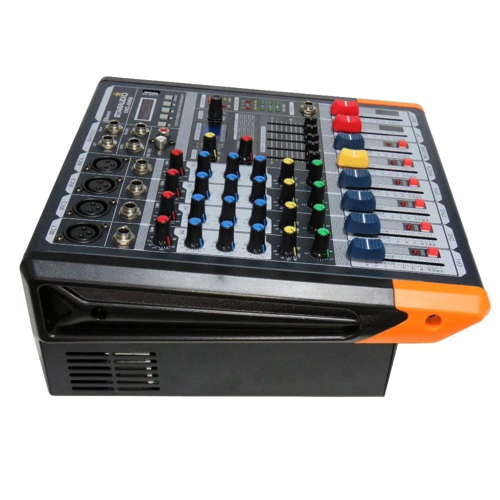 4 канальный усилитель звука STARAUDIO Миксер с 2 каналами УВЧ Ручной беспроводной
