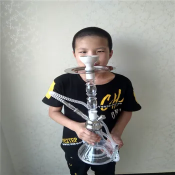 

Large Acrylic Hookah Tall Transparent Shisha Narghile with Color Changing LED Lamp Remote Control