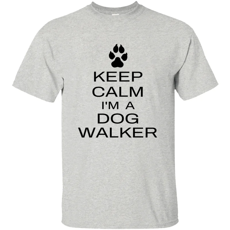 Men-Gray Забавная футболка с надписью keep calm i'm a dog walker, подарок для мужчин и женщин, уличная одежда для отдыха, Мужская футболка с юмором, Harajuku, футболка, топ - Цвет: Men-Gray