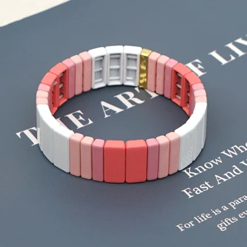 

Shinus Enamel Tile Beads Bracelet Femme 2020 Trendy Bracelets For Women Bohemian Pulsera Boho Jewelry Handmade Armband
