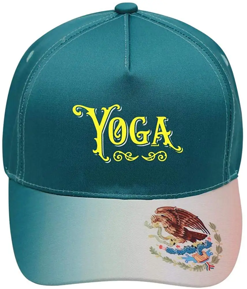 Унисекс Йога желтые бейсболки хлопчатобумажная ткань регулируемые мексиканские элементы шляпы на открытом воздухе