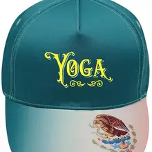 Унисекс Йога желтые бейсболки хлопчатобумажная ткань регулируемые мексиканские элементы шляпы на открытом воздухе