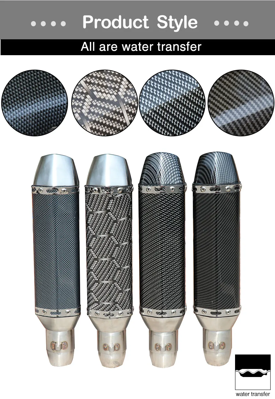ZSDTRP мотоцикл Akrapovic выхлопная мото Глушитель Трубы Escape с DB killer 35-51 мм адаптер для cbr 125 xmax 250 GY6 ZX6R