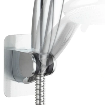 

Bracket Shower Rack Fixed Adjustable Base Punch Free For Bathroom Fixture Platd Self-Adhesive Home Improvement