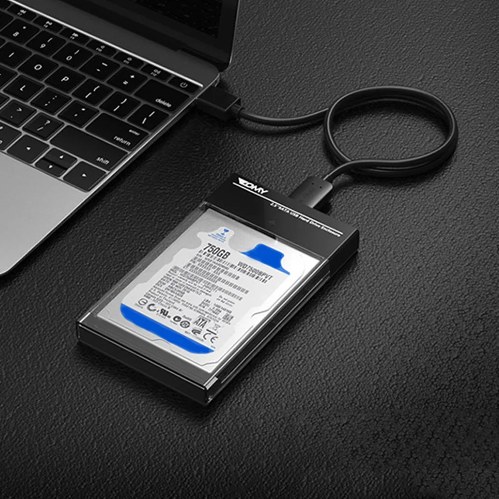 2,5 дюймов SATA USB 3,0 5 Гбит/с HDD корпус жесткого диска чехол Коробка для ПК и ноутбуков