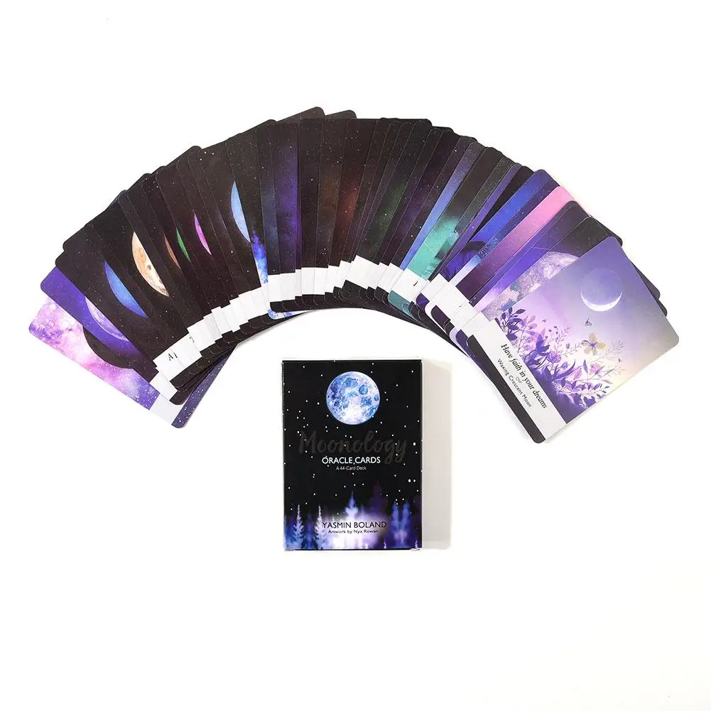  44pcs/ Set Moonology Oracle Cards Magical Tarot Cards Party Entertainment Desk Game Cards With Engl