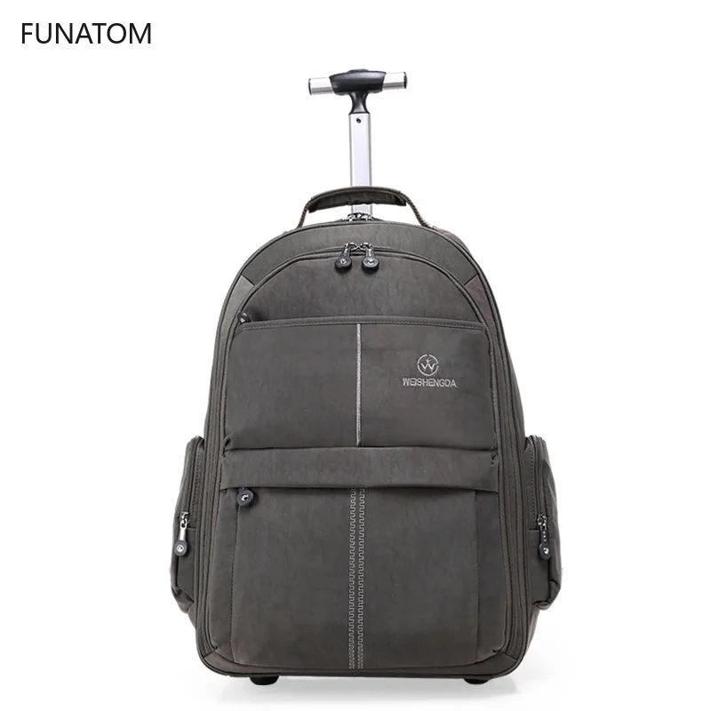 

Quality Nylon Travel Bag Duffel Portable Rolling Bag Air Roller Expandable Oxford Cloth Luggage Bags with Wheel Night Bags