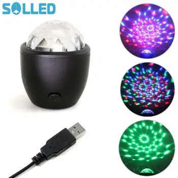 

Mini LED Vehicle Crystal Magic Ball Light Night Lamp with Voice Control USB RGB color change for Home KTV Bar Car Supplies