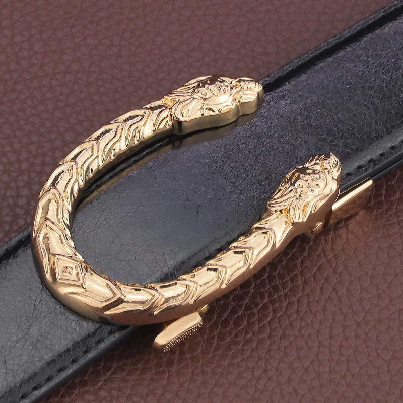 

Fashion luxury brand U letter automatic buckle man 3.5cm wide belt genuine leather fashion designer Casual ceinture homme