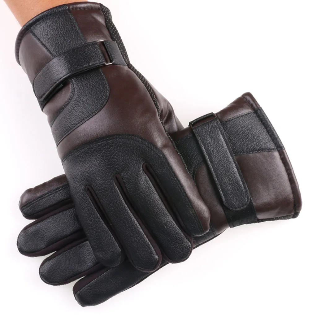 Женские бархатные перчатки зимние теплые кожаные Myford ветрозащитные флисовые кожаные перчатки для вождения женские зимние перчатки ручной работы