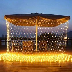 4.5x1.5M 300LED Connectable Christmas Net Lights,8 Modes Low Voltage Bush Lights Mesh Netting Lights for fence, room, dorm, wall