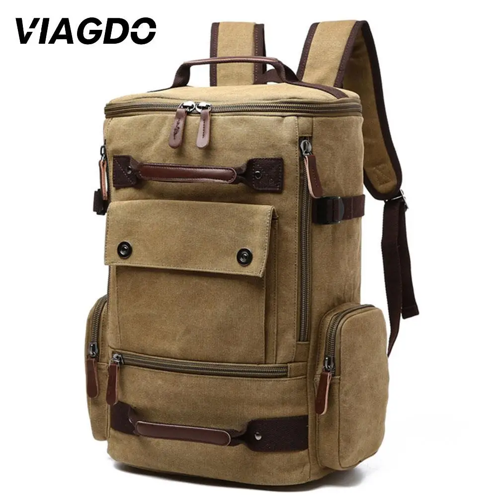 20-35L Multifunction Outdoor backpack canvas Computer Bag  Hiking Fishing Climbing Hunting ports Bags Storage shoulders bag