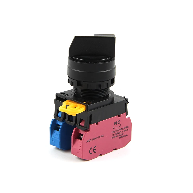 Interruttore A Pulsante Yw1S-2E/Yw1S-3E 22Mm 2 O 3 Positon Rotary Switch Impermeabile Ip65
