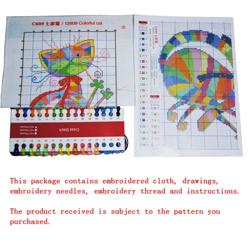 Cat and Maple DIY Handmade Needlework Counted 14CT Printed Cross Stitch Embroidery Kit Set Home Decoration   Q6PE