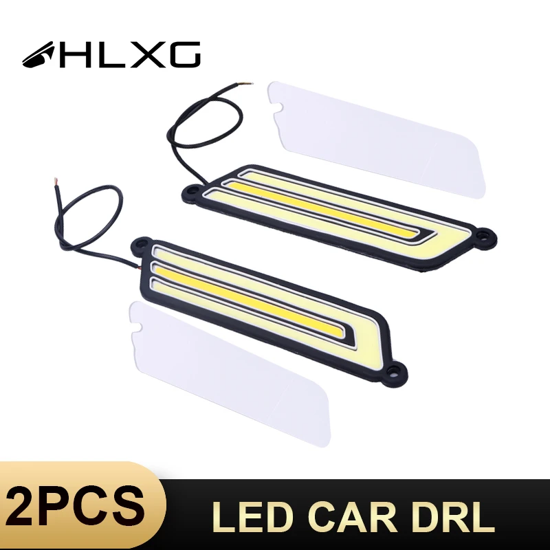HLXG 2X Универсальный DRL 12V двойной цвет желтый белый дневной светильник 6000K