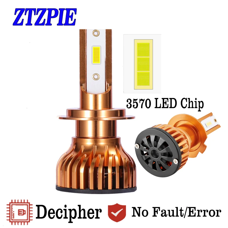 ZTZPIE 110W 20000LM 6500K 12V 9005/HB3 9006/HB4 H1 H8 H7 H4 H11 H9 9012 встроенный декодирующий Светодиодные