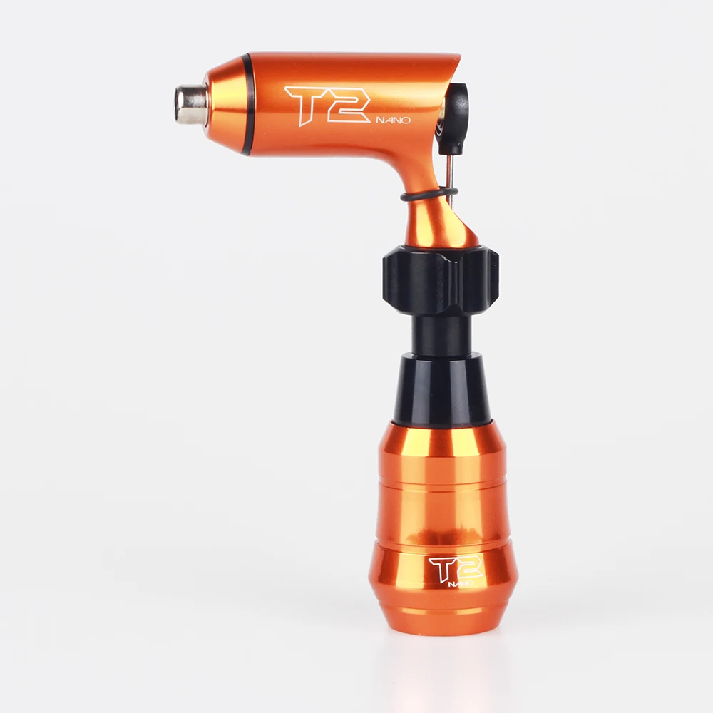 Новая Профессиональная Т2 нано тату машина ручка мощная роторная Татуировка ручка пистолет макияж аппарат в виде ручки для татуажа бровей пистолет со шнуром и коробкой - Цвет: Orange