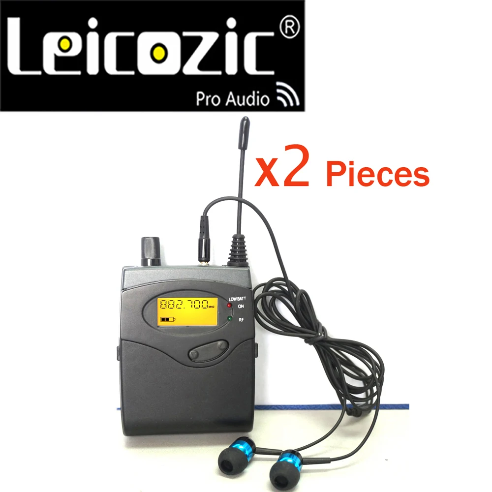 US $110.00 Leicozic 2pcs In Ear Monitor Receivers With Earpphone For Bk2050 SR 2050 IEM Monitor Wireless Systems Stage Audio Equipments