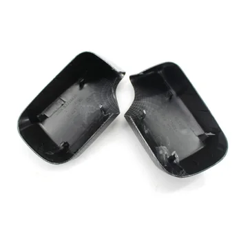

2pcs Carbon Fiber Car Rearview Mirror Case Style Door Side Bright Black Rearview Mirror Left Right Cover Cap For BMW E46 98-05