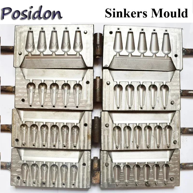 Adygil Bean Sinker Mold with 3 Cavities and 3-Once
