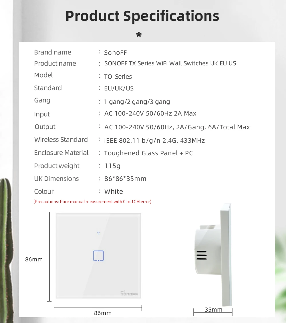 SONOFF Tx T0 US/EU/UK 1/2/3 Wi-Fi настенный светильник переключатель Панель сенсорный экран/Голосовое управление/приложение Управление Eweilink интеллектуальная Автоматизация дома Alexa IFTTT