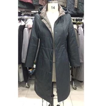 

women spring and autumn coat parka jacket hooded High-grade fabric new fashion zipper 163-7