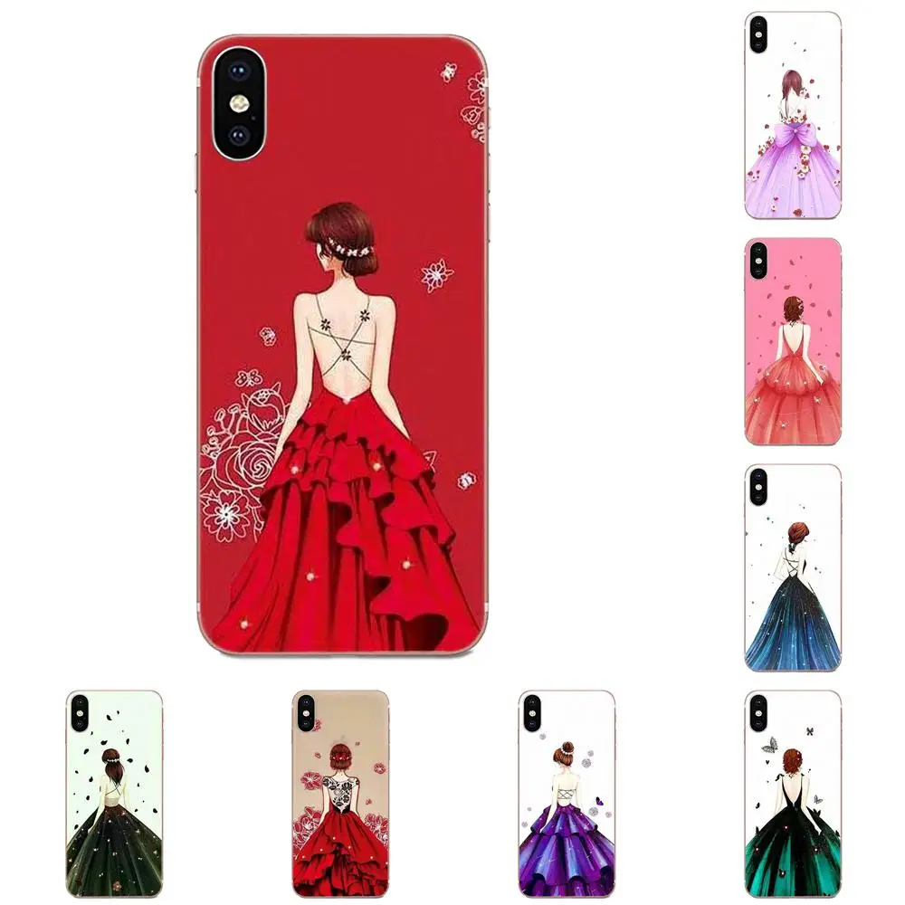Soft TPU Cases Skin For Apple iPhone 4 4S 5 5C 5S SE SE2 6 6S 7 8 11 Plus Pro X XS Max XR Lovely Girl Cute | Мобильные телефоны и