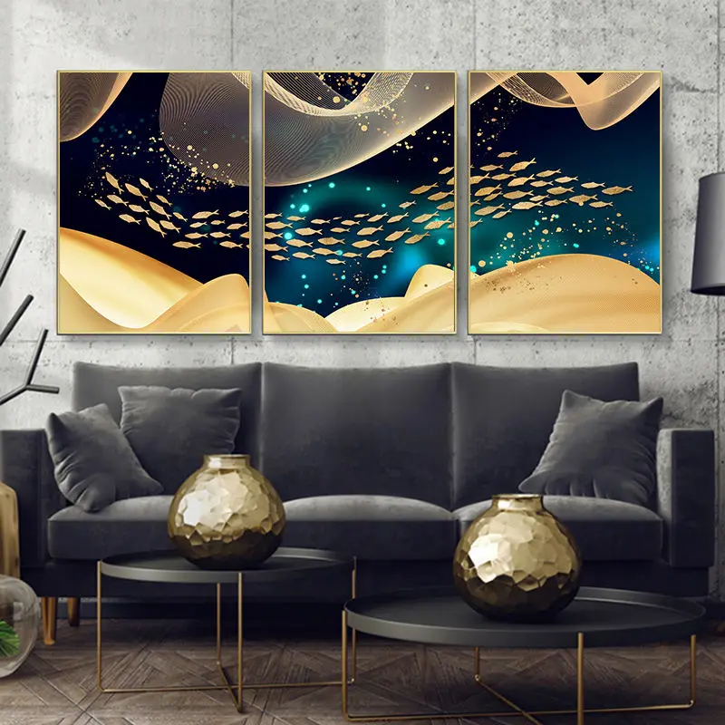 

Youran 3pcs Diy Full Diamond Embroidery Kits Landscape Abstract Simple Morden Wall Decor Diamond Mosaic Painting Home Stickers G