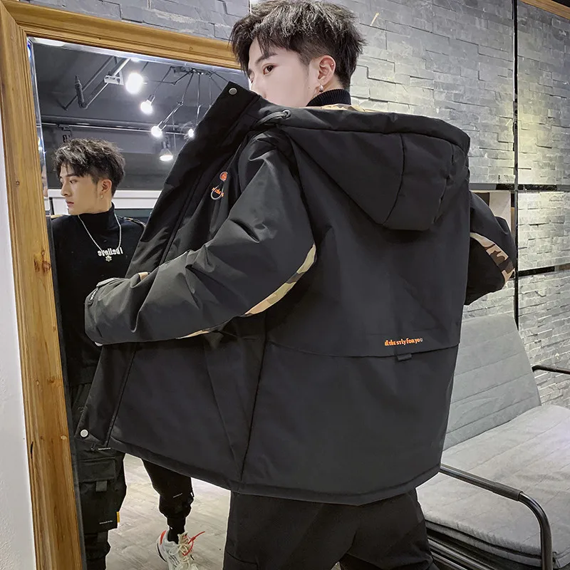 

Winter Leisure Lian Cap Thicken Men's Wear Cotton-padded Jacket Teenagers Big Code Men's Taobao Male