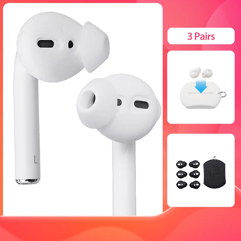 For airpods silicone cover Ear pads Earbuds Cover Silicone cap iphone-Airpods Eartips Anti-shedding Painless Earphone | Электроника