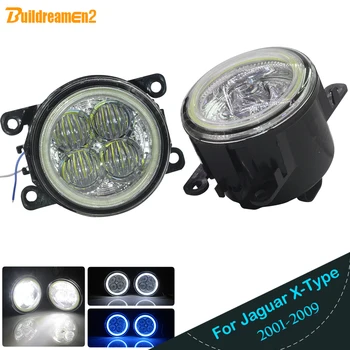 

Buildreamen2 For Jaguar X-Type (CF1) Saloon 2001-2009 Car 4000LM LED Bulb H11 Fog Light Angel Eye DRL Daytime Running Light 12V
