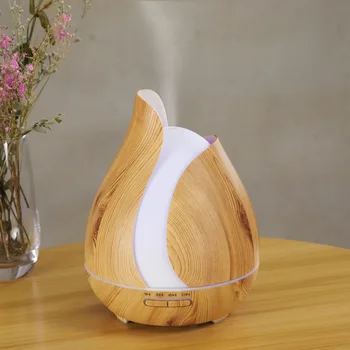 

2020 New Products Hollow out Large-Volume Humidifier Wood Grain Creative Humidifier Atmosphere Cleaner Colorful Aroma Diffuser