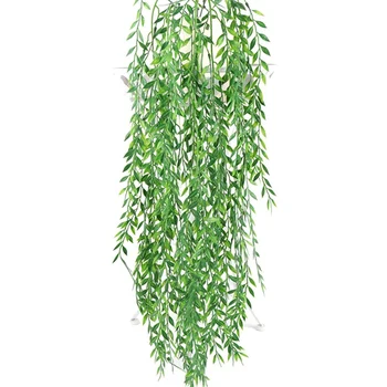 

1pcs 94cm Green Hanging Plant Artificial Plant Willow Wall Home Decoration Balcony Decoration Flower Basket Accessories