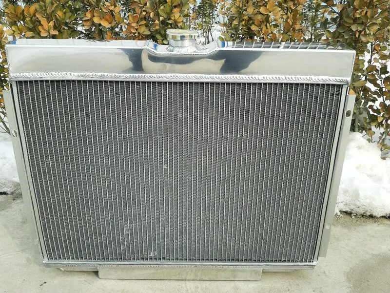 Высококачественный алюминиевый радиатор и 2 вентилятора на заказ для Ford Mustang /