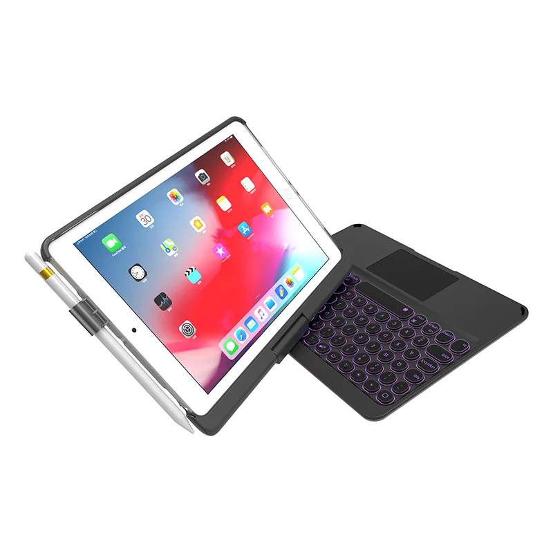 Чехол клавиатура для iPad Air 2 9 7 цветов с подсветкой|Чехлы планшетов и электронных