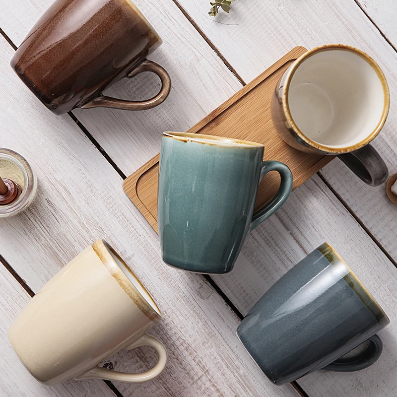 Blue Pottery Ceramic Bone China Mug Taza Ceramica Cups And Mugs Porcelain Large Coffee Tumbler Cup Travel A5B | Дом и сад